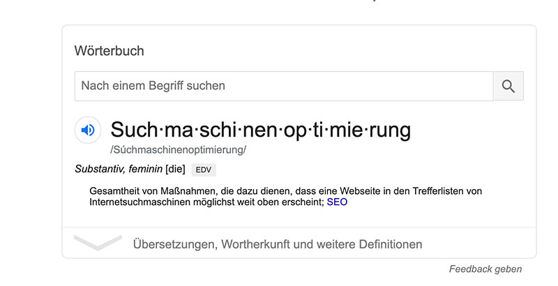 Suchmaschinenoptimierung blueCommerce