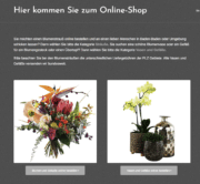 Onlineshop für Blumengalerie Knorr von bluecommerce in Baden-Baden.