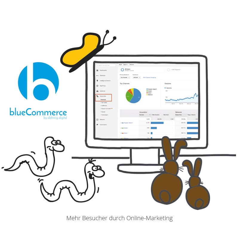 Mehr Besucher durch Online-Marketing Agentur in Karlsruhe blueCommerce